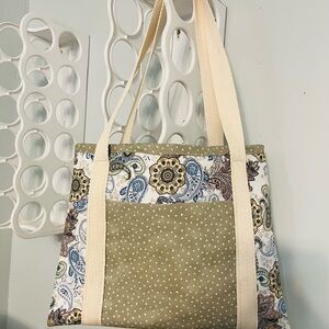 Paisley and Polka Dot Small Tote Bag